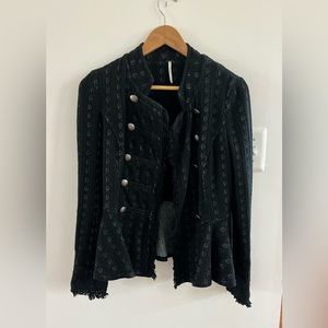 Free People Cableknit Peplum Jacket